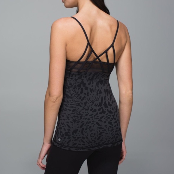 lululemon athletica Tops - Lululemon Just Breathe Tank Animal Swirl Coal